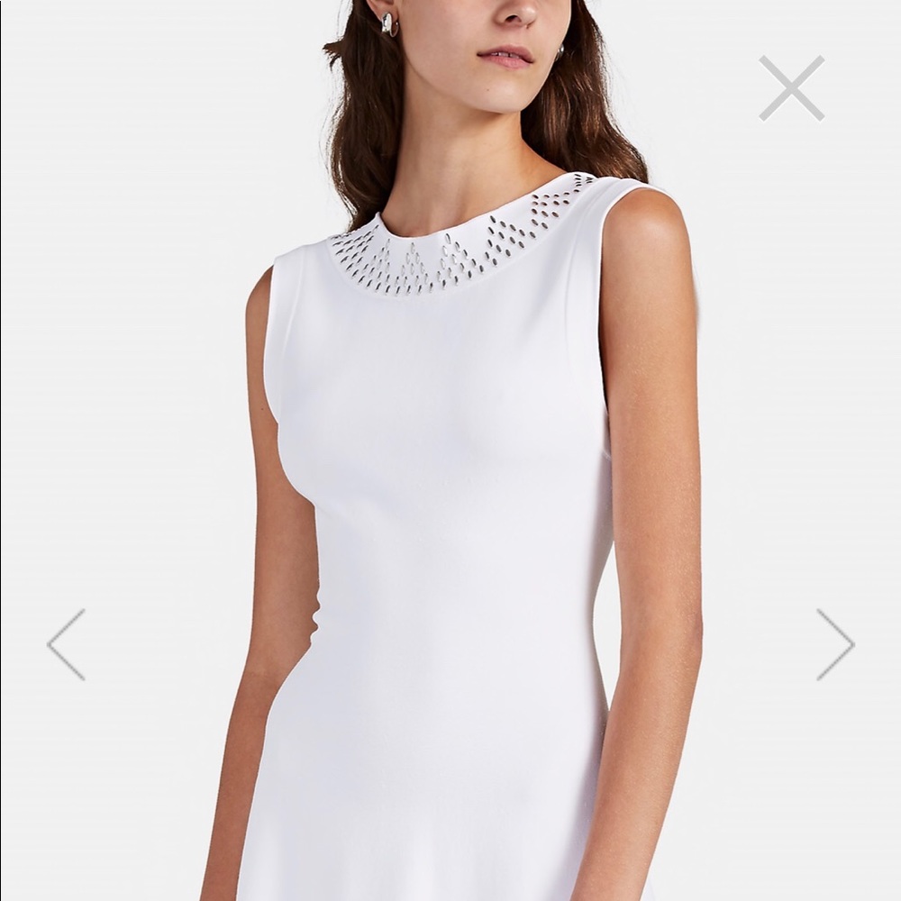 Alaia NWT White Studded Stretch Knit Dress sleeveless - Picture 4 of 10